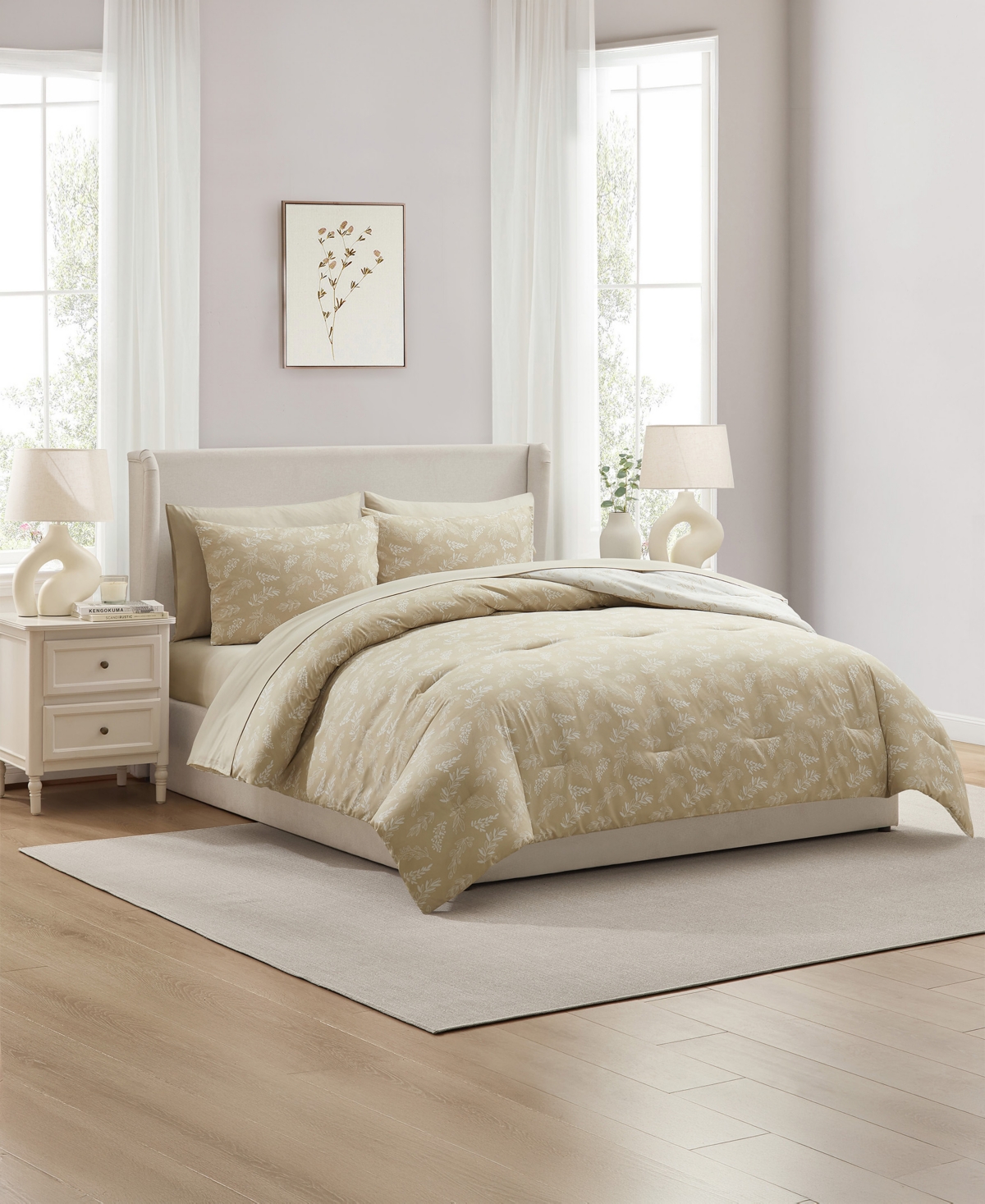 Nestl Luxury Soft Botanical Design 7-Pc. Comforter Set