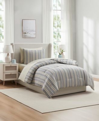 Luxury Soft Modern Striped Design 5-Pc. Comforter Set, Twin XL