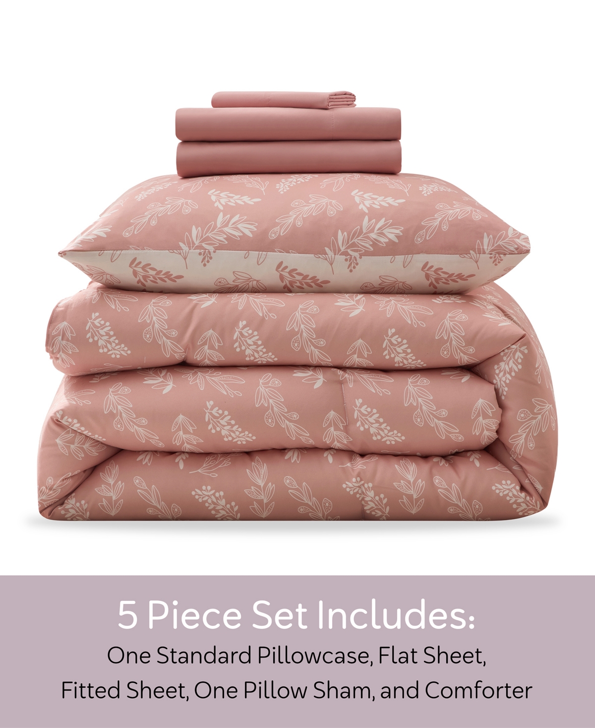 Nestl Luxury Soft Botanical Design -Pc. Comforter Set