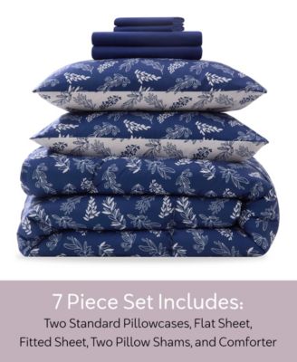 Luxury Soft Botanical Design 7-Pc. Comforter Set, Queen