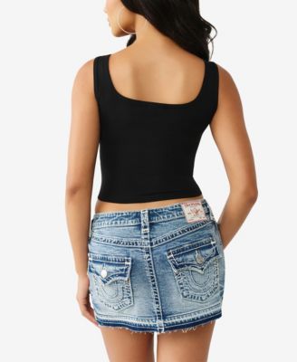 Women's Crystal Printed Rib Tank Top