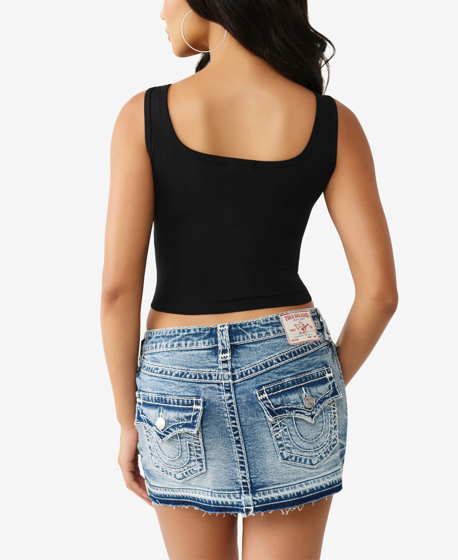 Women's Crystal Printed Rib Tank Top