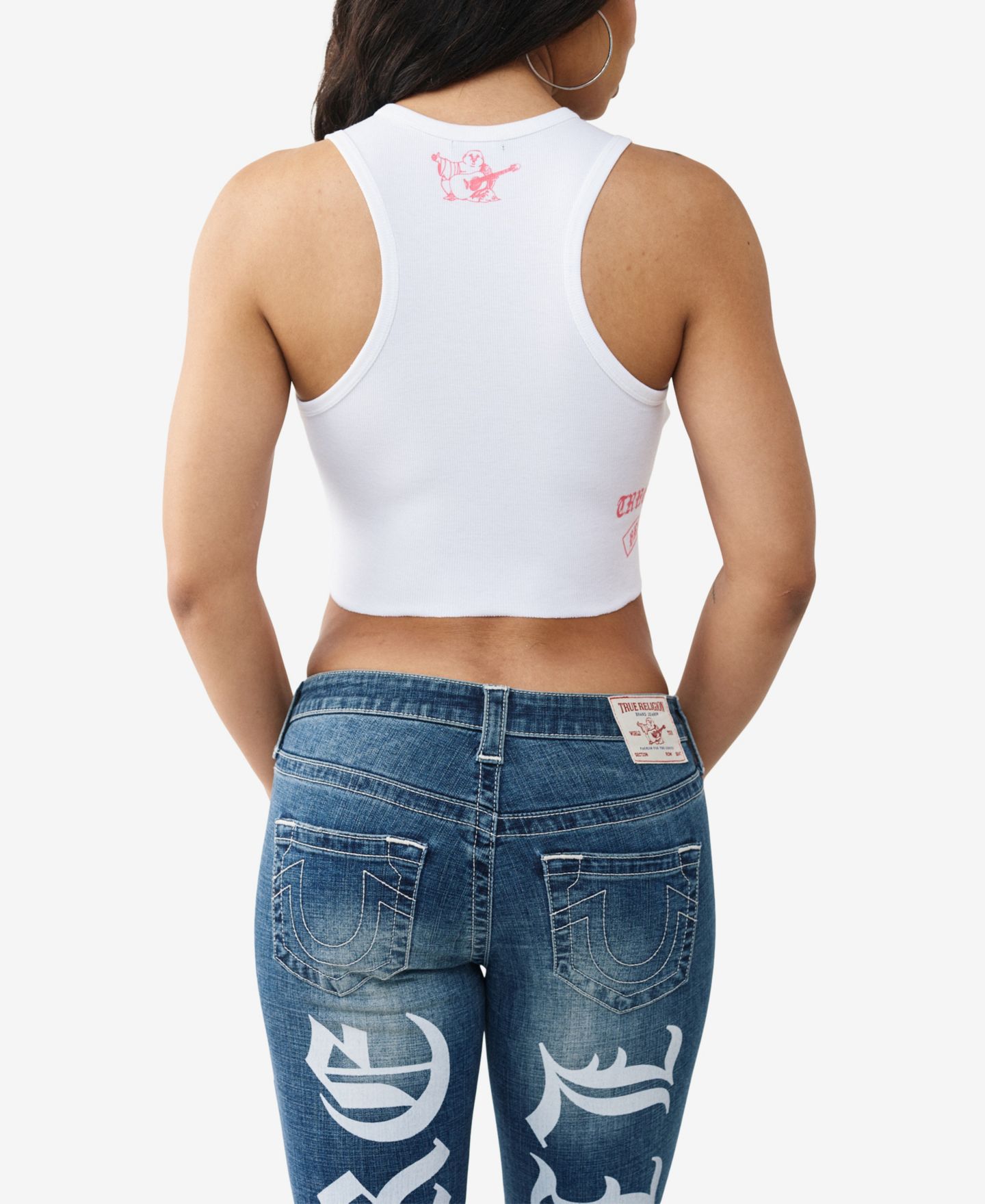 Женский топ True Religion Rib Racer, цвет: Оптический белый — фото 3