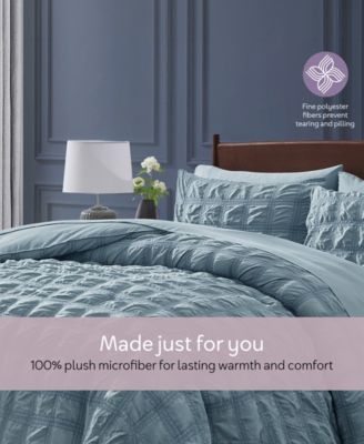 Luxury Soft Seersucker Design 7-Pc. Comforter Set, Queen