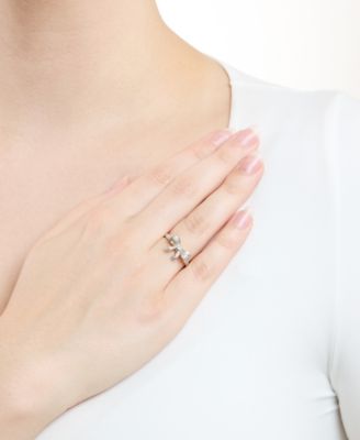 Cubic Zirconia Pave Bow Ring 