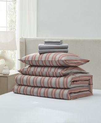 Luxury Soft Modern Striped Design 7-Pc. Comforter Set, Queen