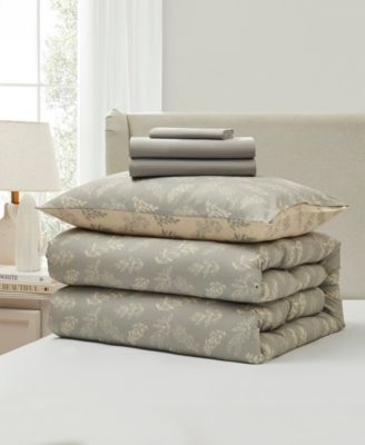 Luxury Soft Botanical Design 5-Pc. Comforter Set, Twin