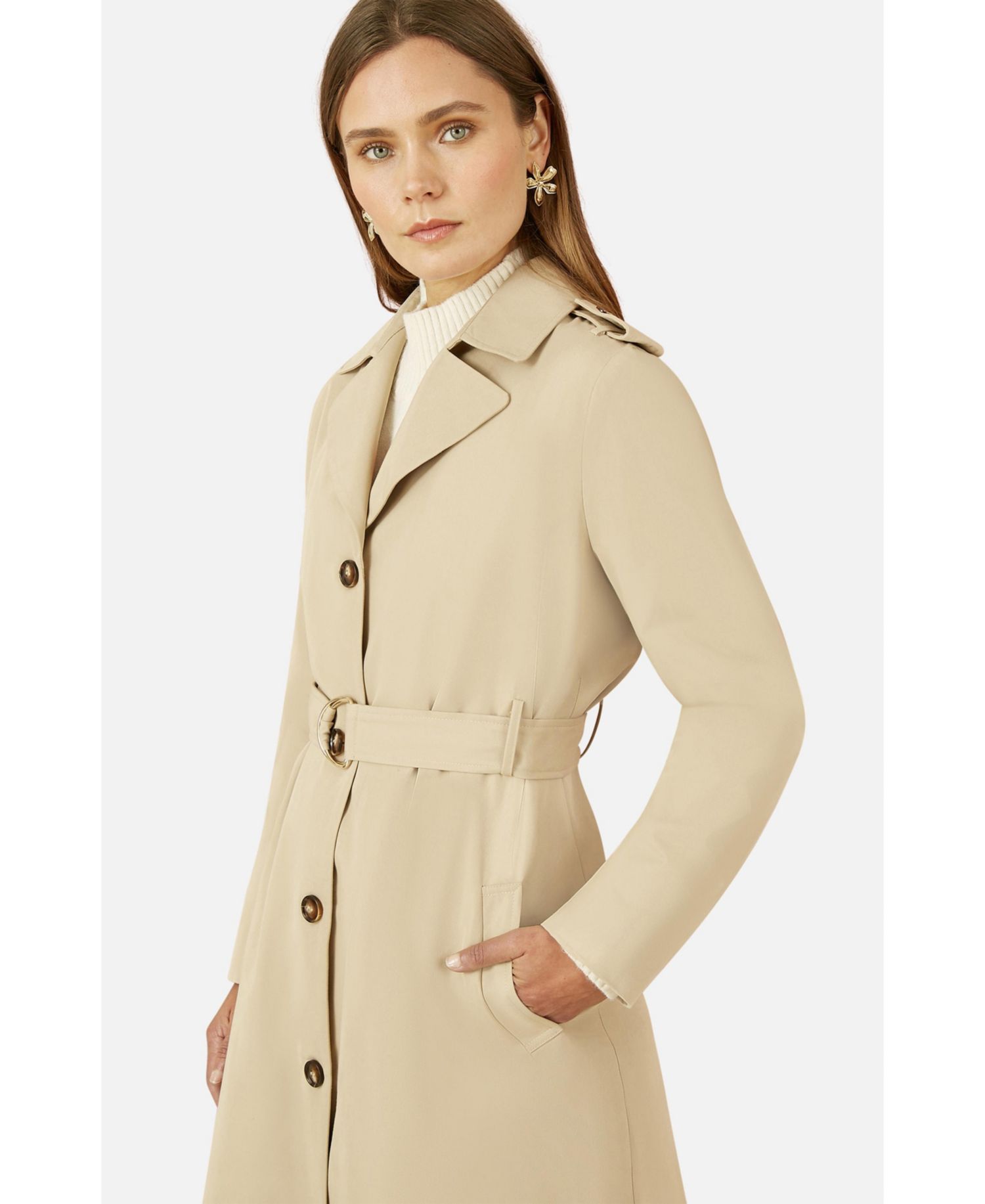Women's Belted Trench Coat