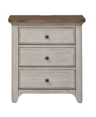 3 Drawer Night Stand w/ Charging Station