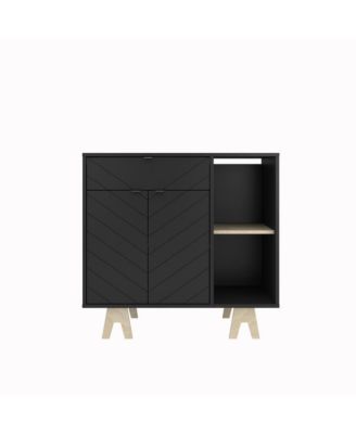 Sideboard Storage Unit With Accent Door And Double Shelf