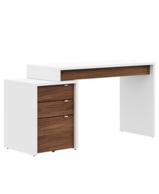 Desk and 3-Drawer Filling Cabinet.