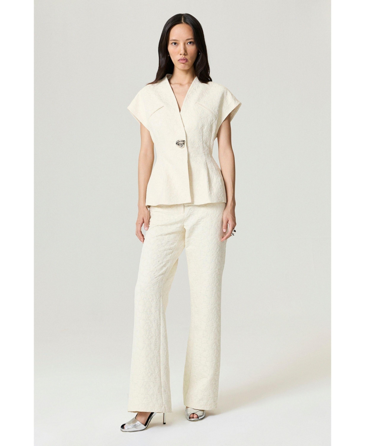 Nocturne Women's Contrast Fabric Detailed Pants