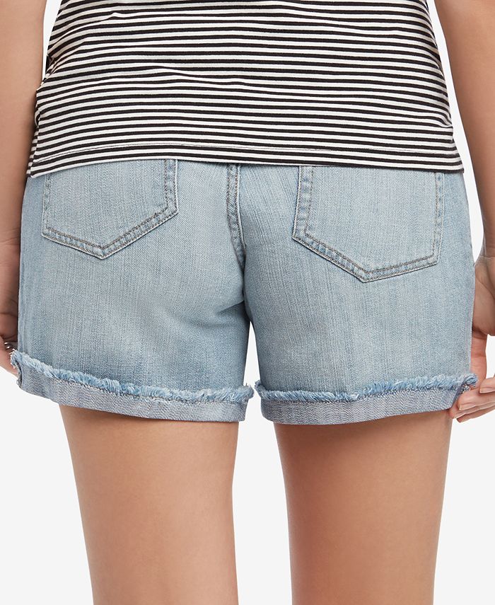 Motherhood Maternity Frayed Denim Shorts Macy's