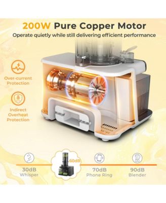 Cold Press Juicer Machine Professional Slow Masticating Juicer with Reverse Button