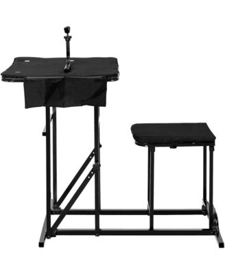 Foldable Shooting Table w/ Height Adjustable Hunting Gun Rest for Outdoor Range