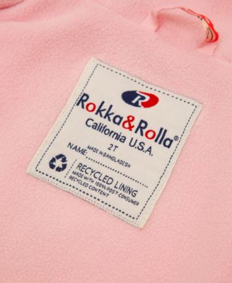 Toddler Girls Fleece Lined Windbreaker Rain Jacket