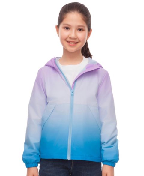 Куртка Rokka&Rolla Lightweight Fleece-Lined Windbreaker для девочек, цвет: Синий