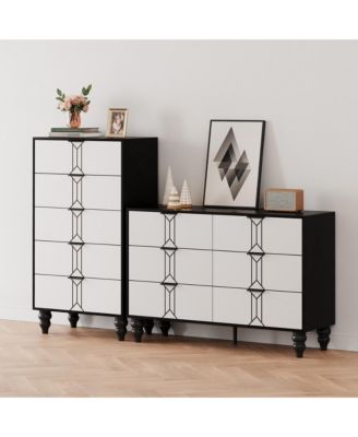 6 Drawers Dresser for Bedroom, Modern Wooden Dresser with Deep Drawers, Chest of Drawers