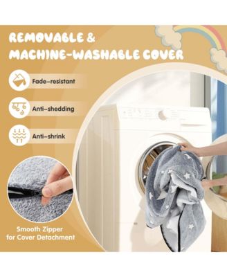 Kids Plush Couch with Machine Washable Flannel Cover Soft Sponge Padding