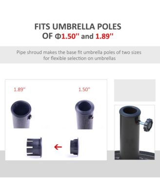 17" Round Decorative Resin Rose Umbrella Pole Holder w/ Finish