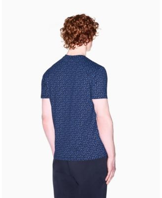 Men's Short Sleeve Jersey Allover logo Print T-Shirt