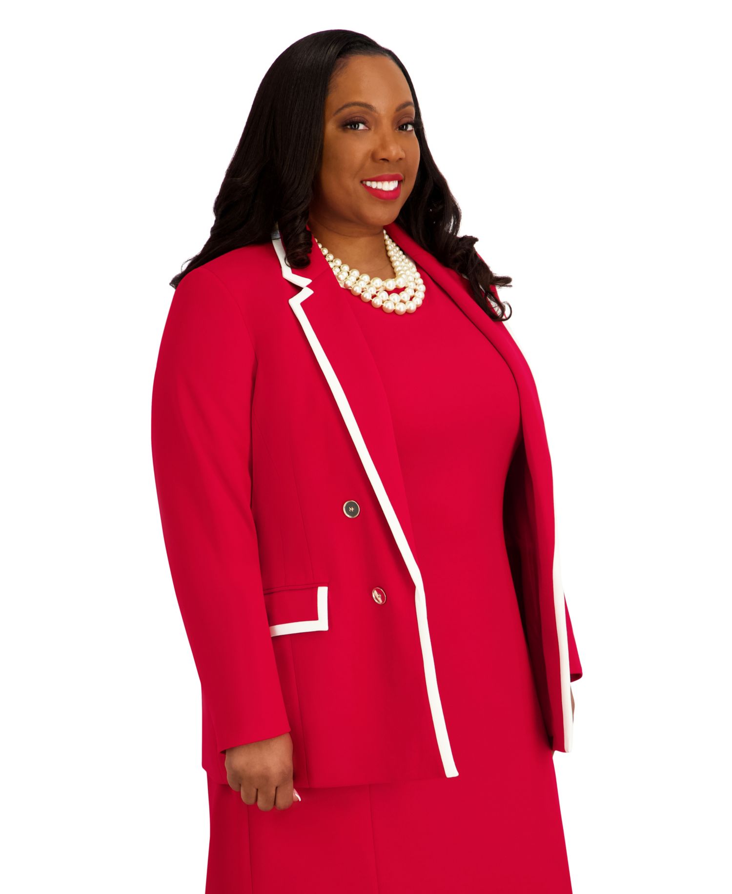 Women's Double-Breasted Collared Blazer