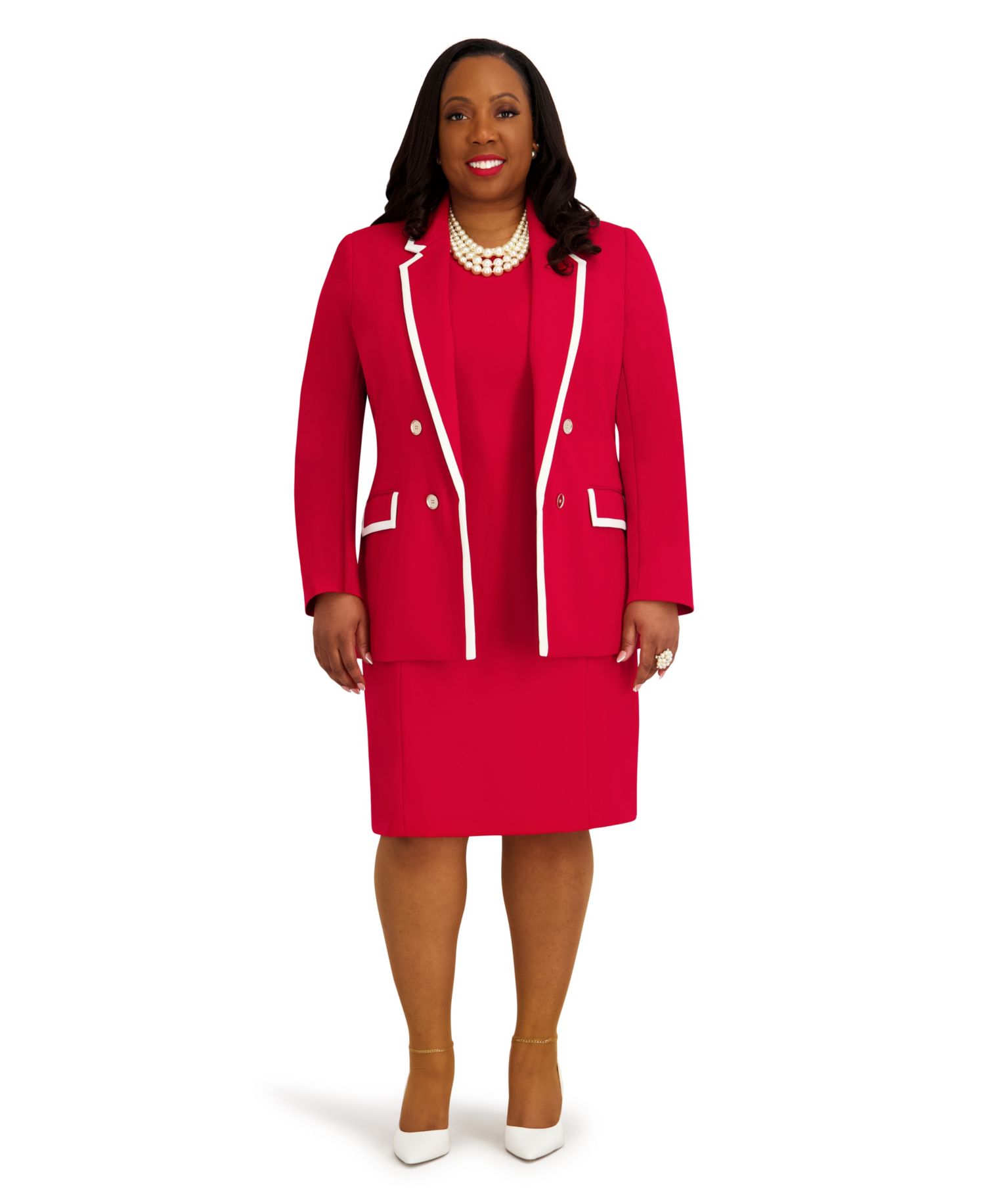 Women's Double-Breasted Collared Blazer