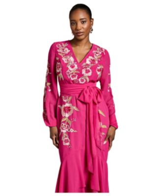 Women's Embellished High Low Maxi Dress