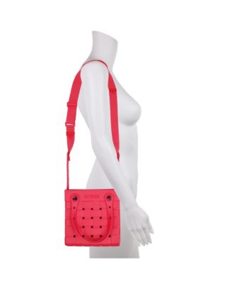 Small Woven Style Crocssbody Tote with Top Handles and removeable Crocssbody strap