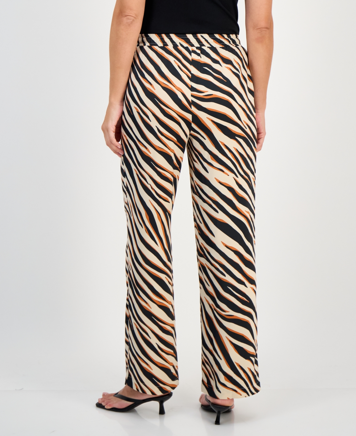 Bar Iii Women's Animal-Print Pull-On Wide-Leg Pants, Macy's Exclusive