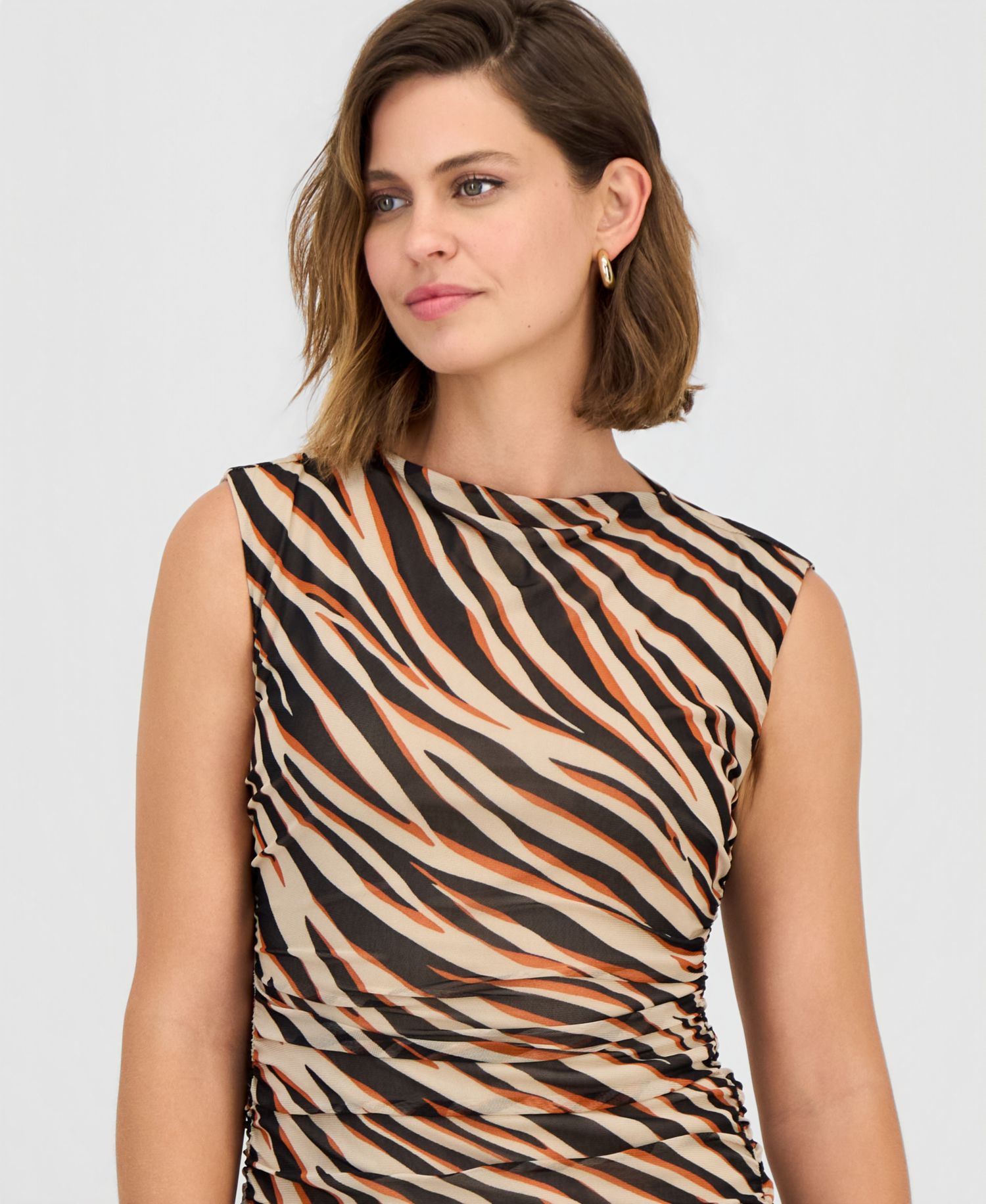 Women's Animal-Print Mesh Dress