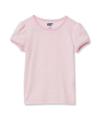 Girls Short Sleeve Pointelle Knit Tee