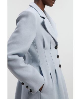 Women's Corset Detail Full Skirted Maxi Coat