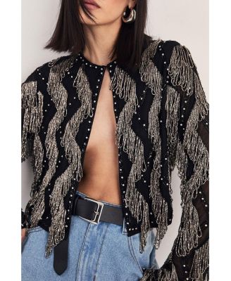 Women's Loop Tassel Embellished Jacket