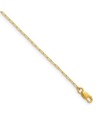 Solid 18k Yellow Gold Polished 1.4mm Oval Links Chain Necklace - 16 -24 Inches