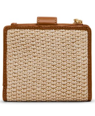 Jem Raffia Bifold Mini Card Case Wallet