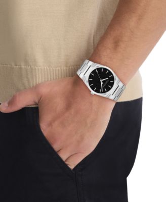 Men's CK Empower Silver Tone Stainless Steel Bracelet Watch, 40mm