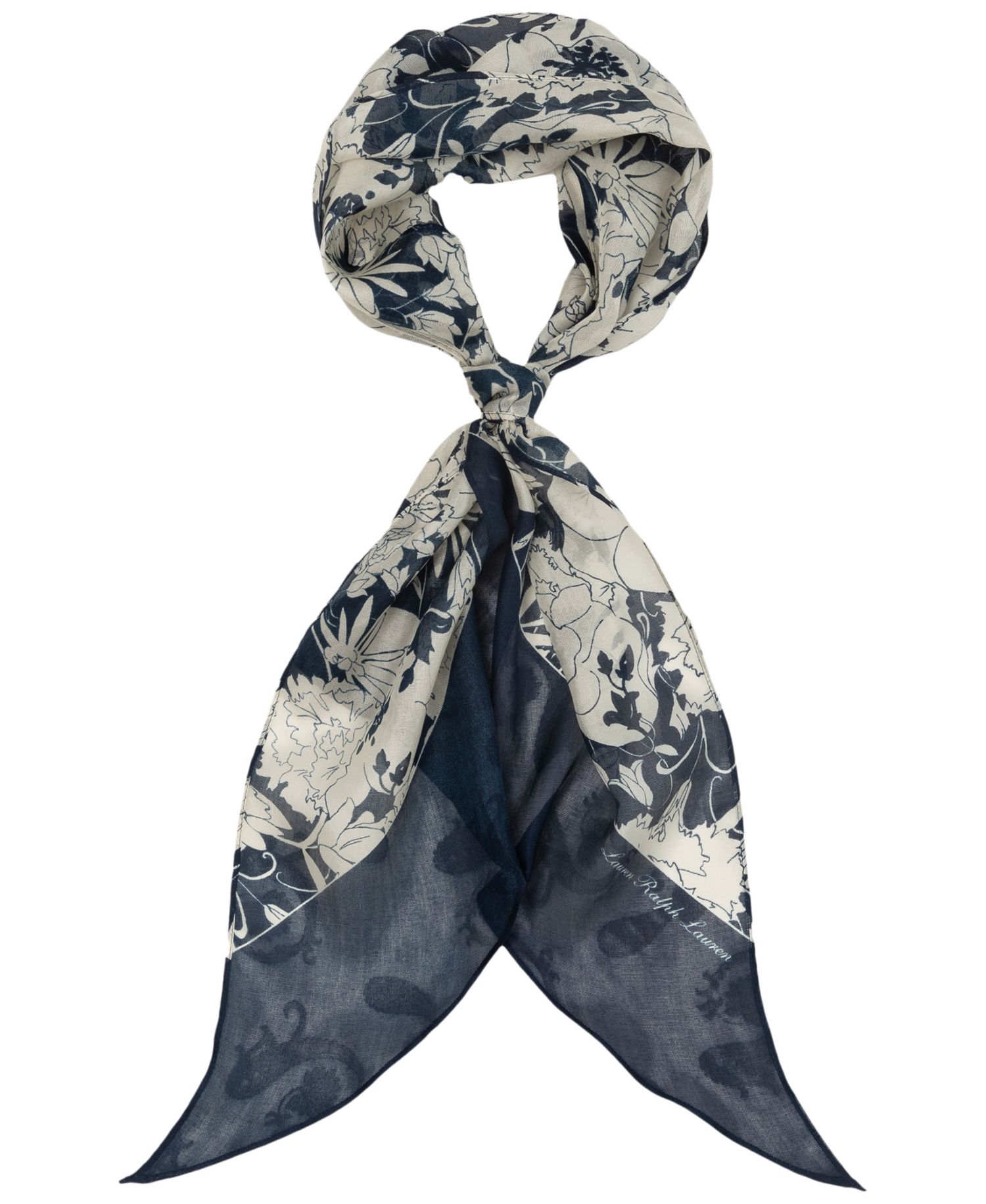 Bias Ends Floral Oblong Scarf