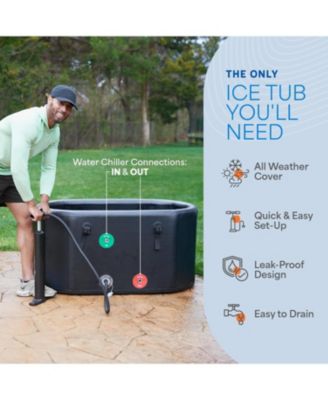 NordPod Elite Cold Plunge Tub – Portable Ice Bath for Recovery & Therapy – XL 57-Gallon Indoor/Outdoor Inflatable Ice Tub