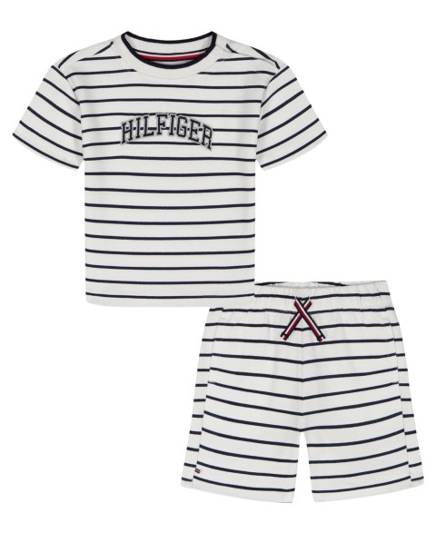 Детский комплект-двойка Tommy Hilfiger: футболка и шорты French Terry в полоску