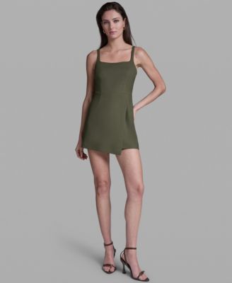 Women's Sleeveless Mini Romper Dress