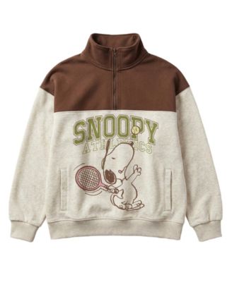 Girls' 7-16 Snoopy Quarter-Zip Sweatshirt