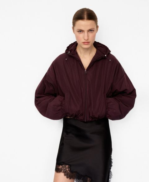 Женские куртки MANGO Oversized Hooded Jacket