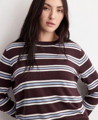 Women's Fine Knit Striped Sweater
