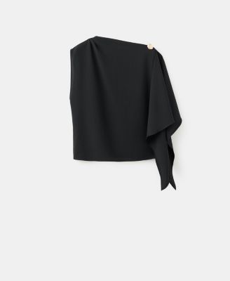 Women's Asymmetrical Neckline Blouse