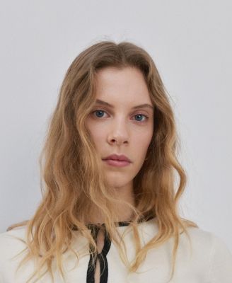 Women's Contrasting Ribbed Cardigan Sweater