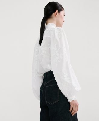 Women's Floral Embroidery Blouse