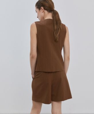 Women's Straight Pinstripe Bermuda Shorts