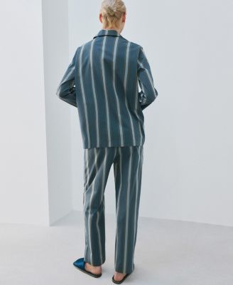 Women's Long Sleeve Striped Pajama Top