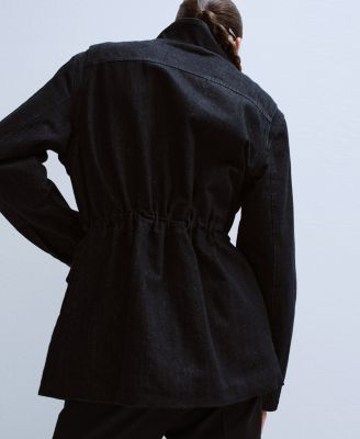 Women's Pockets Oversized Denim Barn Parka